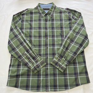 Bit & Bridle Men Shirt Adult  Size XL Green Plaid Button Up Long Sleeve